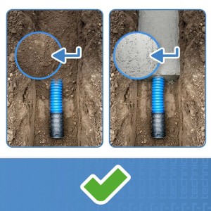EDO Kabelschutzrohr PE Ø63 mm 50 m Blau für Erdverlegung  Wellrohr 450 N IP56 mit Zugdraht und Muffe