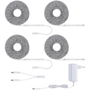 Paulmann SimpLED LED-Strip Komplettset, 20m, tageslichtweiß, mit Trafo und Fernbedienung.