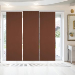 Arsvita Schiebegardine Alessia Braun, 3er-Pack, blickdicht für Fensterdekoration.