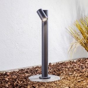 Moderne schwarze PRIOS Außenleuchte Tulimar aus Aluminium, 1-flammig mit GU10 Fassung.