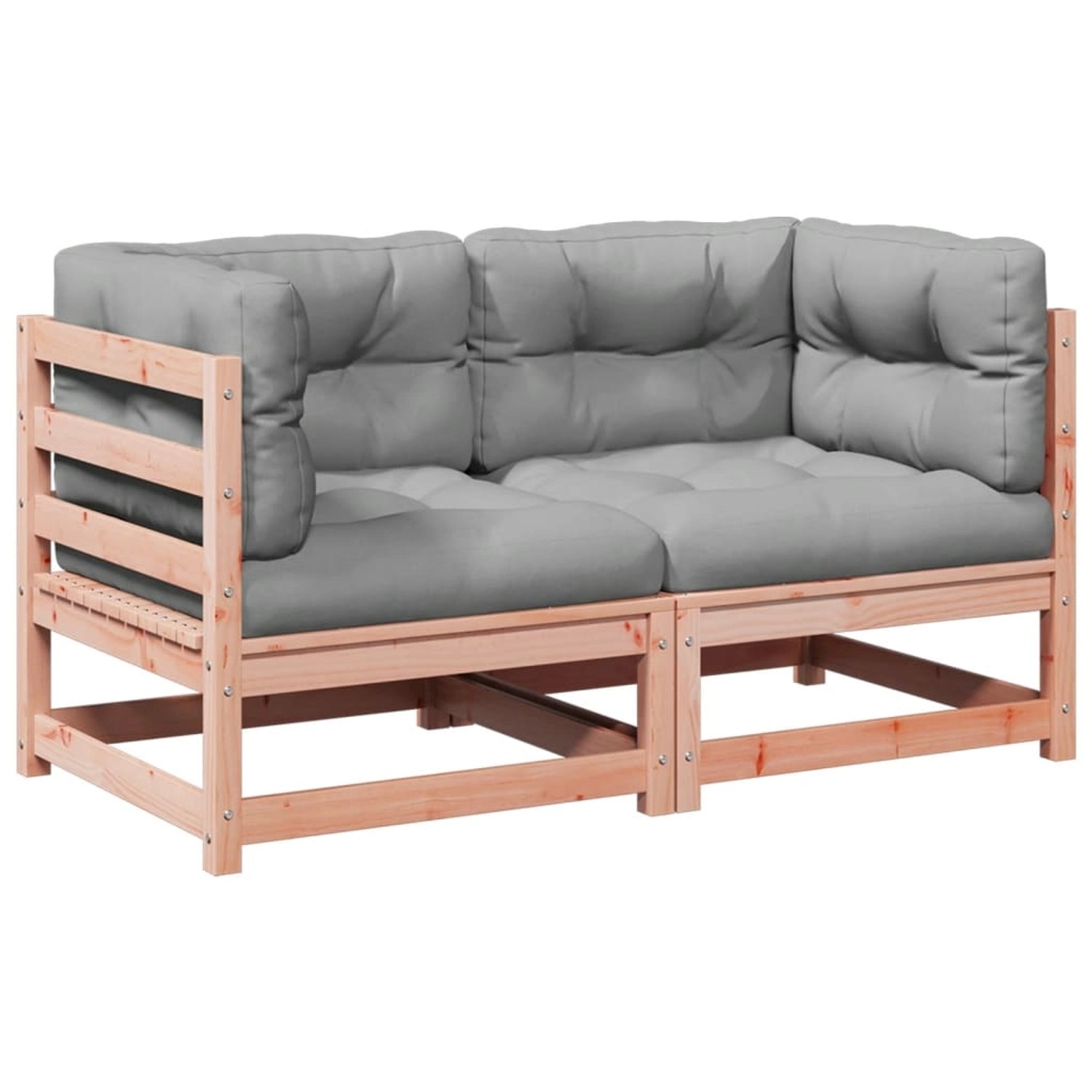 vidaXL 2-Tlg Garten-Sofagarnitur mit Kissen Massivholz Douglasie 3295828