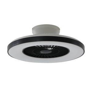 Lindby LED Deckenventilator mit Lampe Paavo 10022140 Dimmbar Leselampe Modern in Schwarz 1-flammig Wohnzimmerleuchte