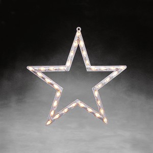 Konstsmide LED-Stern Silhouette mit 35 warmweißen LEDs für Innen, Weihnachtsdeko.