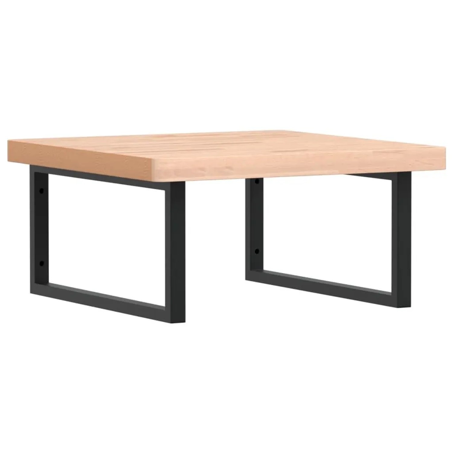 vidaXL Waschbeckenregal Wandmontage Stahl und Massivholz Buche 3302505