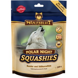 Wolfsblut Squashies Polar Night Hundesnack mit Rentier & Süßkartoffel, 300g Packung.