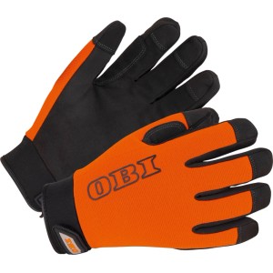 OBI Winterhandschuhe Orange-Schwarz Gr. 10, Arbeitshandschuhe für kalte Tage.
