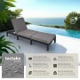 Tectake Rattan Sonnenliege Sofia Widerstandsfähig Uv Beständig  196 x 66 x 27 cm Schwarz_2