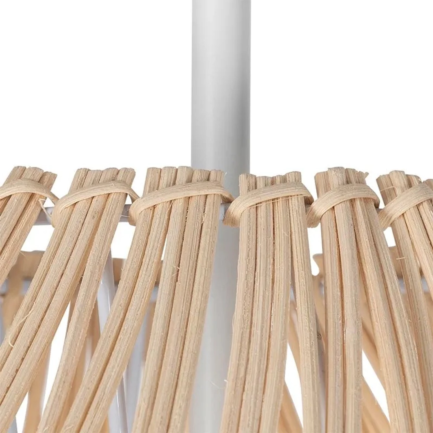 QAZQA Land Stehlampe Weiß mit Rattan Sam_5