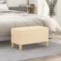 Cremefarbene Sitzbank aus Stoff, 70x35x41 cm, geeignet als Schuhbank oder Fußhocker.