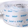 Siga Fentrim 20 Klebeband, 50/85 mm x 25 m Rolle, weiß, mit Lochzone für Dämmstoffzubehör.