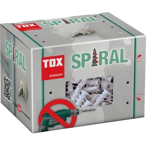 Verpackung Tox Gipskartondübel Spiral 32, 50 Stück. Dübel für Gipskarton ohne Vorbohren.