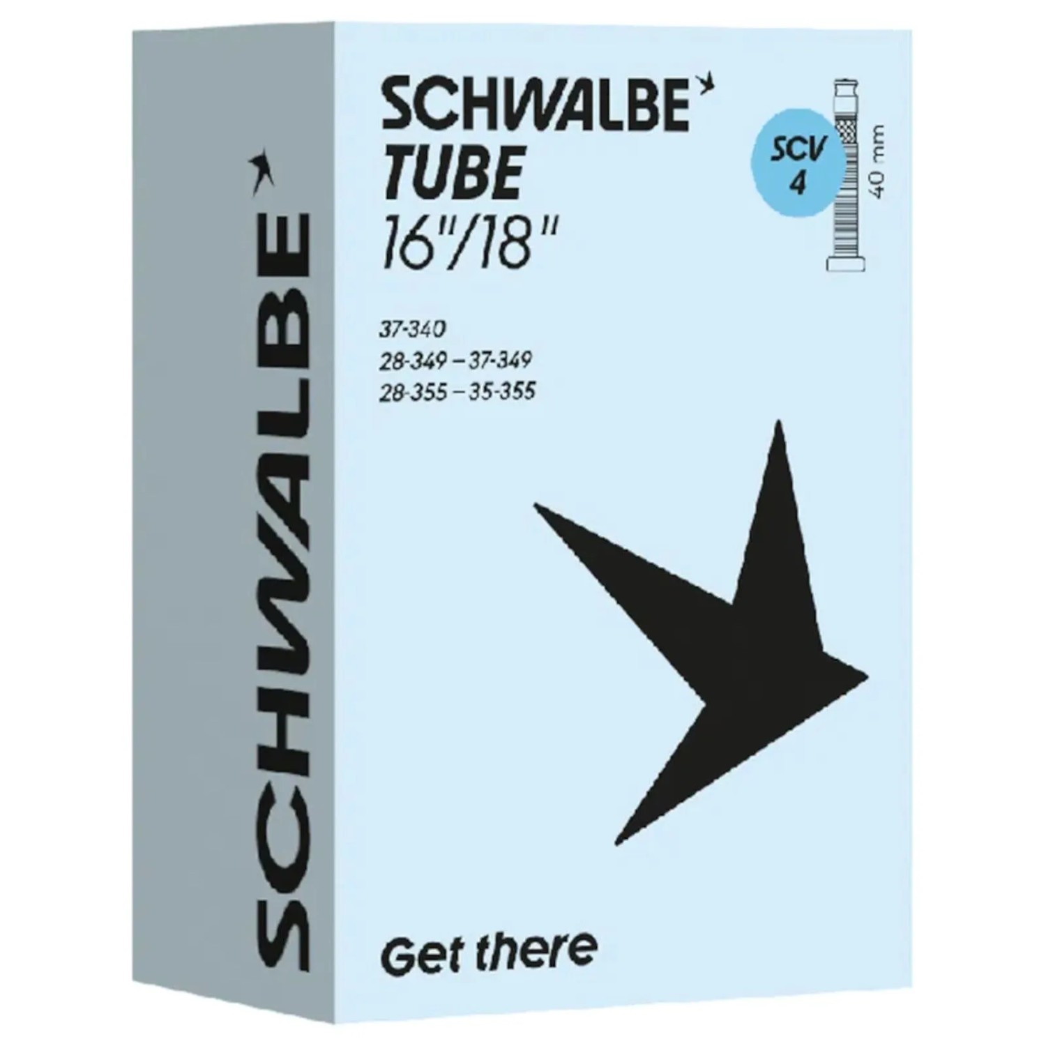 Schwalbe Fahrradschlauch SCV 4 16 Zoll Clik Valve 40mm ETRTO 47/62-305
