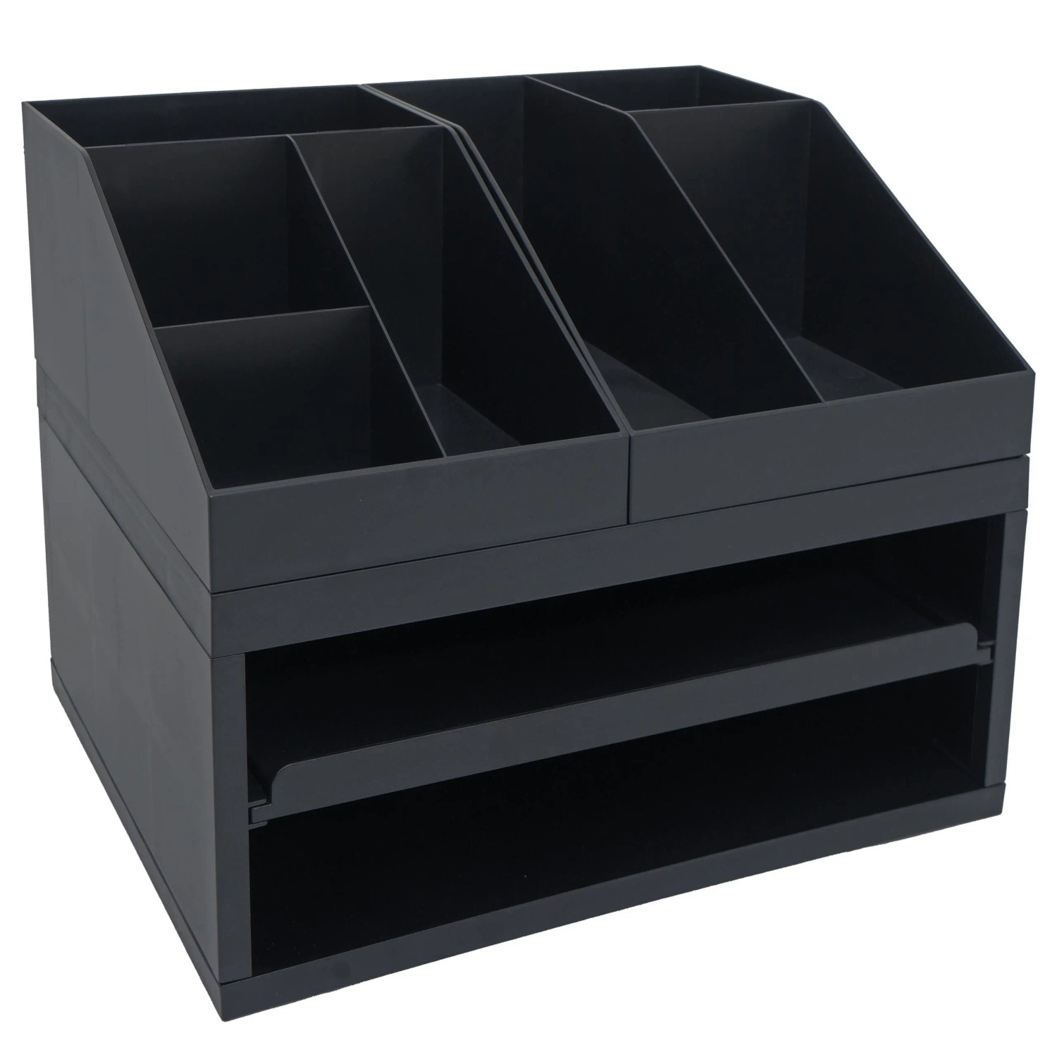 MCW Schreibtisch Organizer Q74 3-teilig 29x35x26cm Schwarz