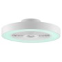 Weiße LED-Deckenleuchte Catania mit Ventilator und RGB-Licht, Ø 48,6 cm.
