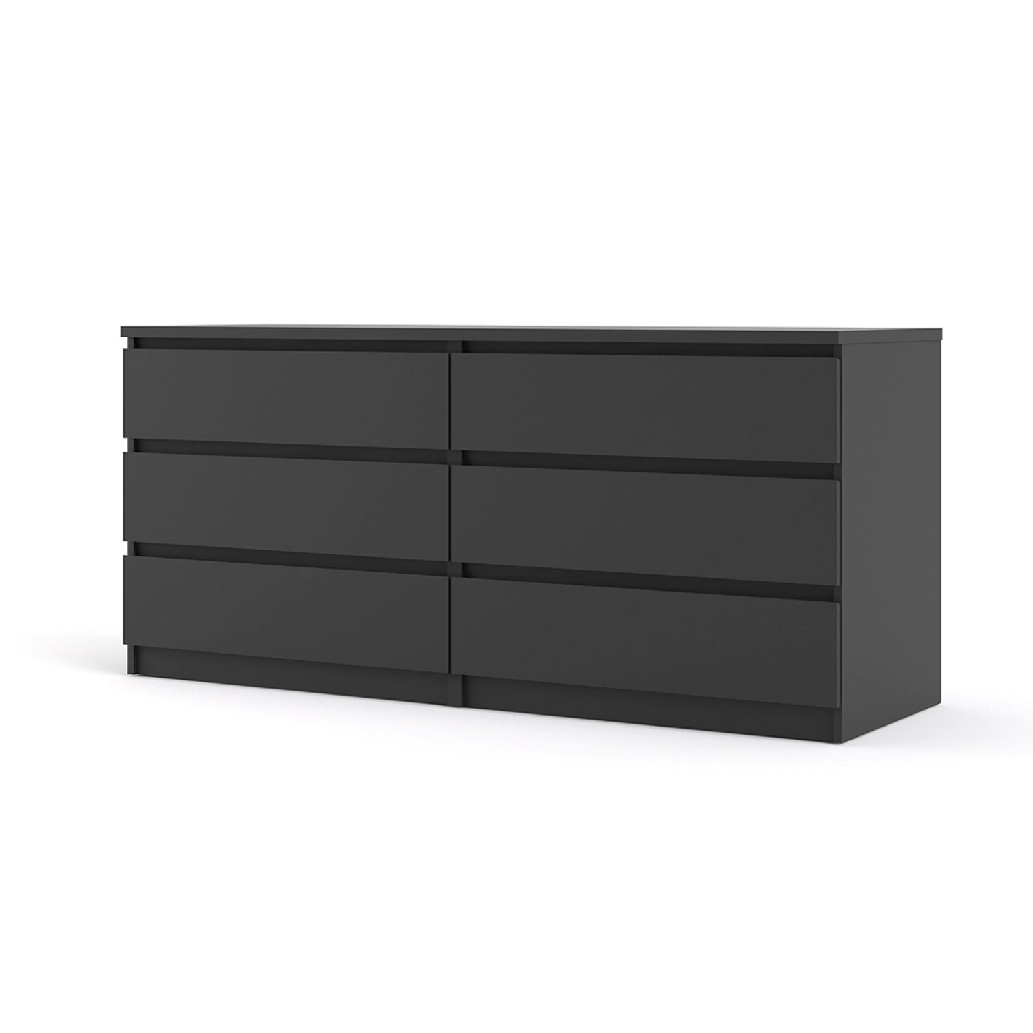 ebuy24 Nada Kommode 6 Schubladen Mattschwarz günstig online kaufen