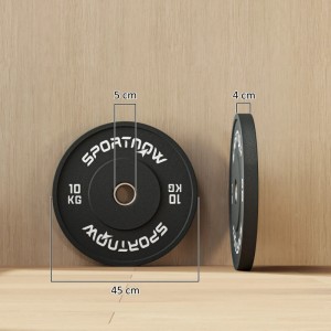 SPORTNOW Hantelscheiben, 2x10kg Gewichte aus Gummi, schwarz. Ideal für dein Fitness-Training.
