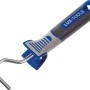 LUX Steckbügel 5 cm für Farbroller mit blau-grauem Griff und Aufhängeloch.