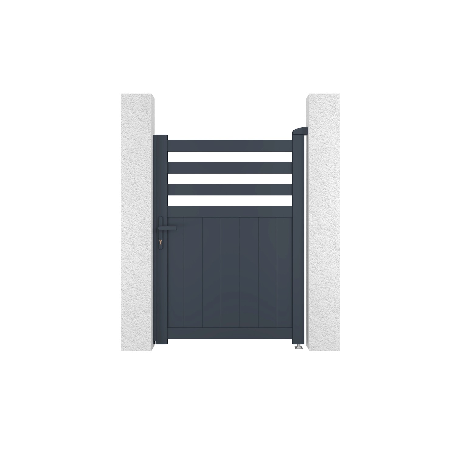Casanoov Gartentür Aus Aluminium 1M Nevis H 140Cm Grau günstig online kaufen