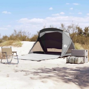 vidaXL Strandzelt 2 Personen Grau Wasserdicht 4009580