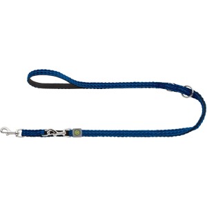 Blaue, verstellbare Hunter Führleine Hilo, 2 m lang, mit Karabinerhaken.