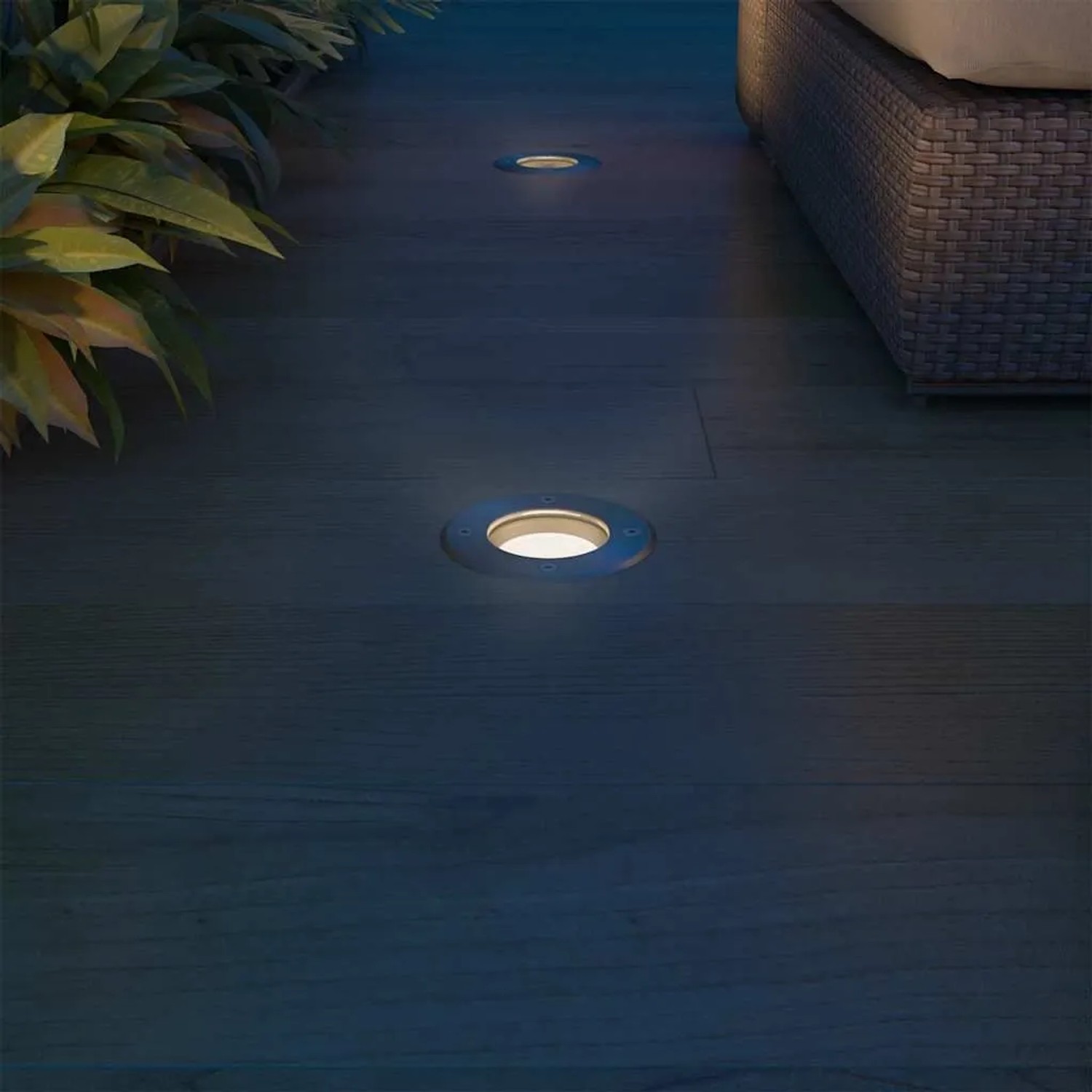 vidaXL LED-Bodeneinbaustrahler 3 Stk Outdoor Rund 42412_3