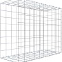Gabiona Anbaukorb Typ 2, 80x100x40cm, Maschenweite 10x10cm, aus verzinktem Drahtgitter.