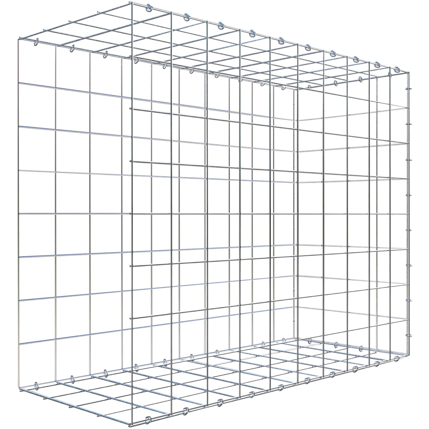 Gabiona C-Ring-Gabione-Anbaukorb Typ 2 80 x 100 x 40 cm Maschenw 10 x 10 cm