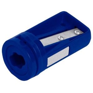 Blauer LUX Anspitzer Comfort für Zimmermannsbleistifte.