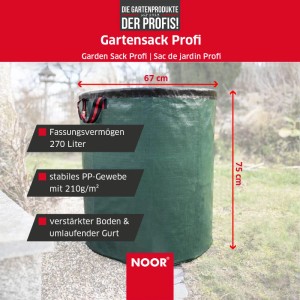 Noor Gartensack Profi XL Ø 67 cm x 75 cm Laubsack 270 l Grün