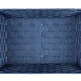 Dunkelblauer Wenko Aufbewahrungskorb Adria M aus Polypropylen, Flechtoptik, 35x22x22,5 cm.