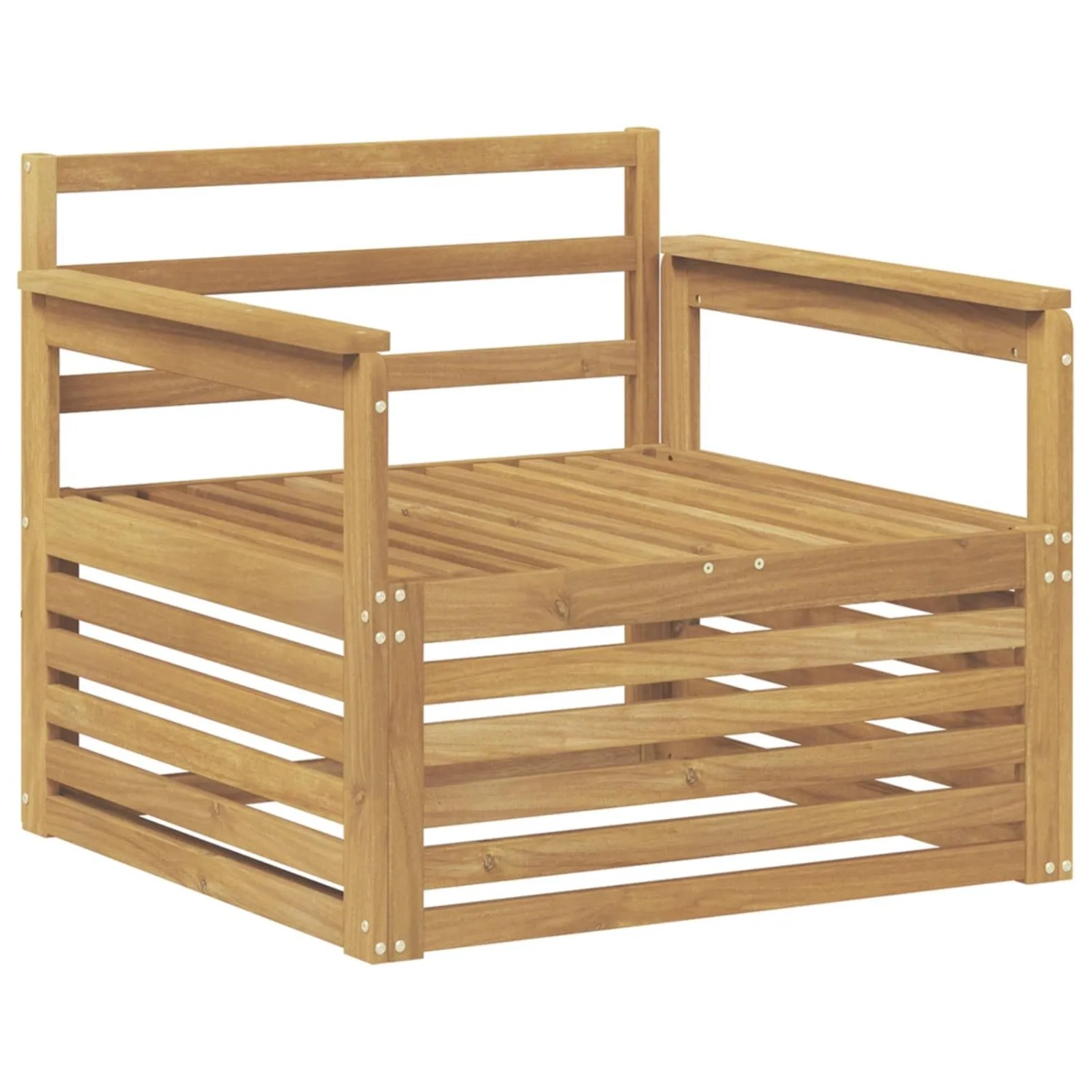 vidaXL Outdoor-Sofa Massivholz Akazie Weiß 3439121