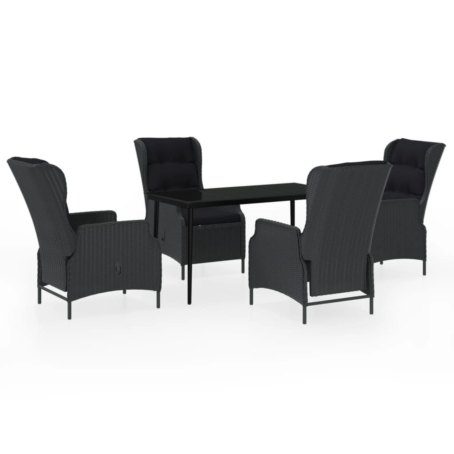 vidaXL 5-Tlg Garten-Essgruppe Dunkelgrau 3099657