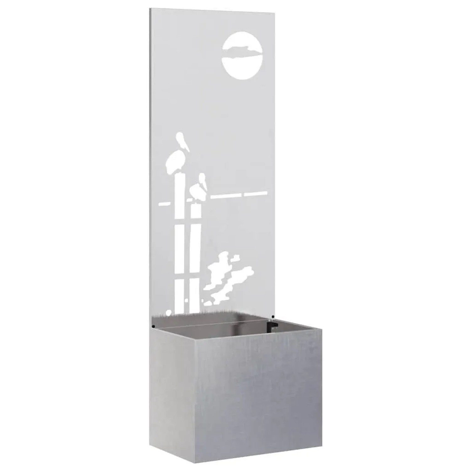 vidaXL Garten Sichtschutz-Leinwand Silber 50 x 140 cm Edelstahl 876473