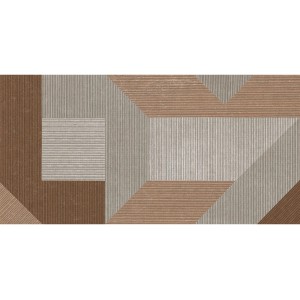 Feinsteinzeug Bodenfliese Heth Grau-Braun, 33x16,5cm, mit modernem Stein-Optik Design.