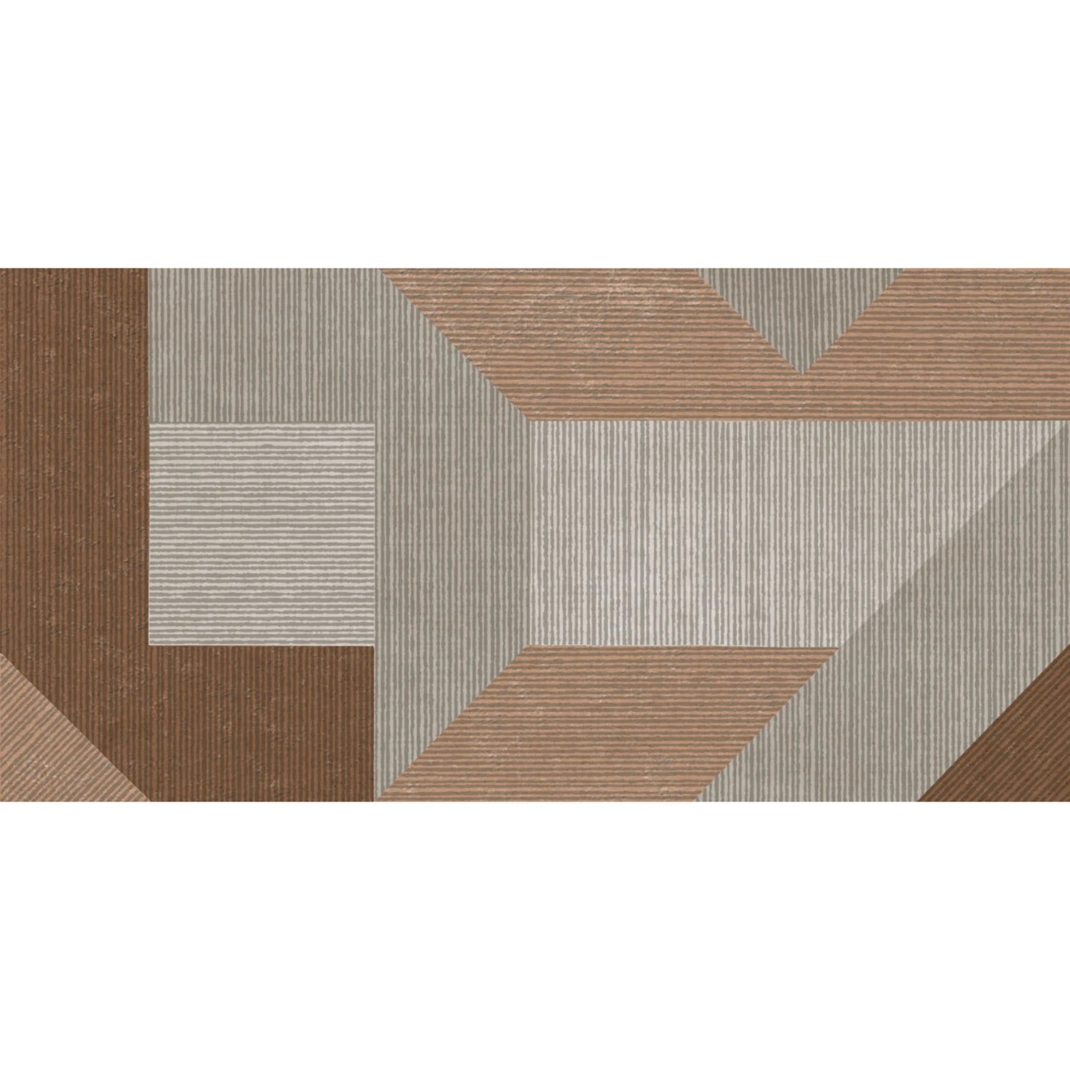 Feinsteinzeug Bodenfliese Heth Grau-Braun, 33x16,5cm, mit modernem Stein-Optik Design.