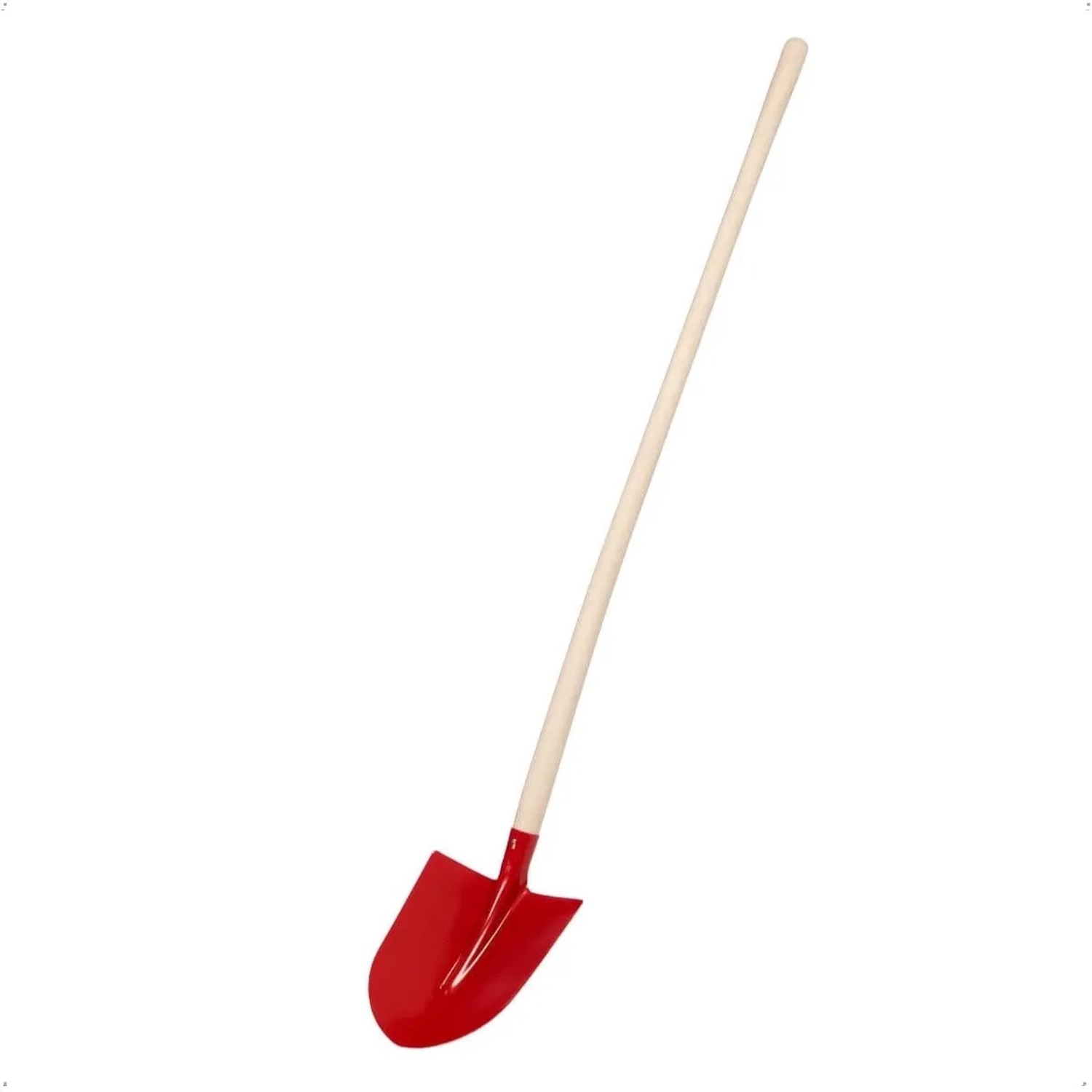 Galaflor Frankfurter Schaufel mit Holzstiel 130cm Sandschaufel Größe 5 27x30cm Stahl Kopf Spitz