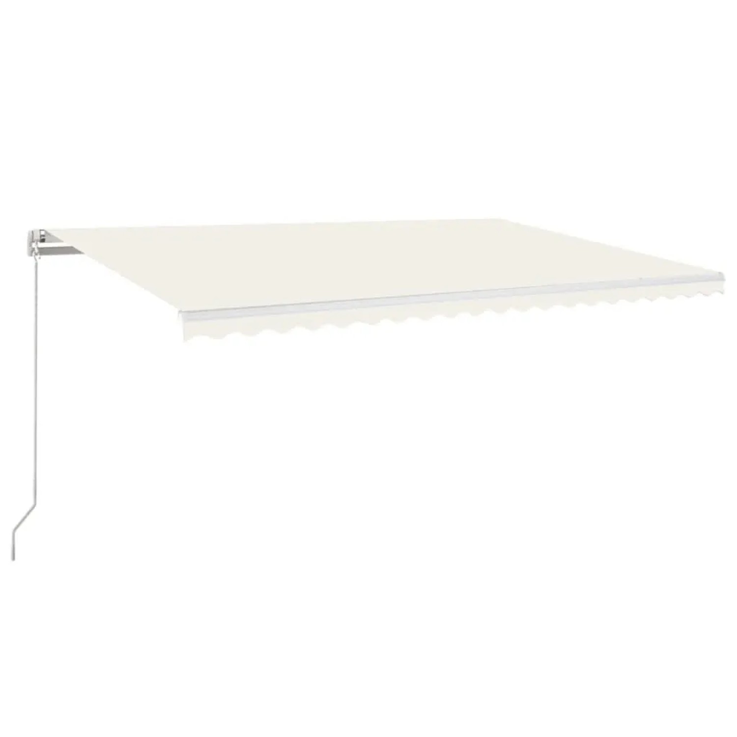 vidaXL Markise Manuell Einziehbar mit LED 500x350 cm Creme 3069022