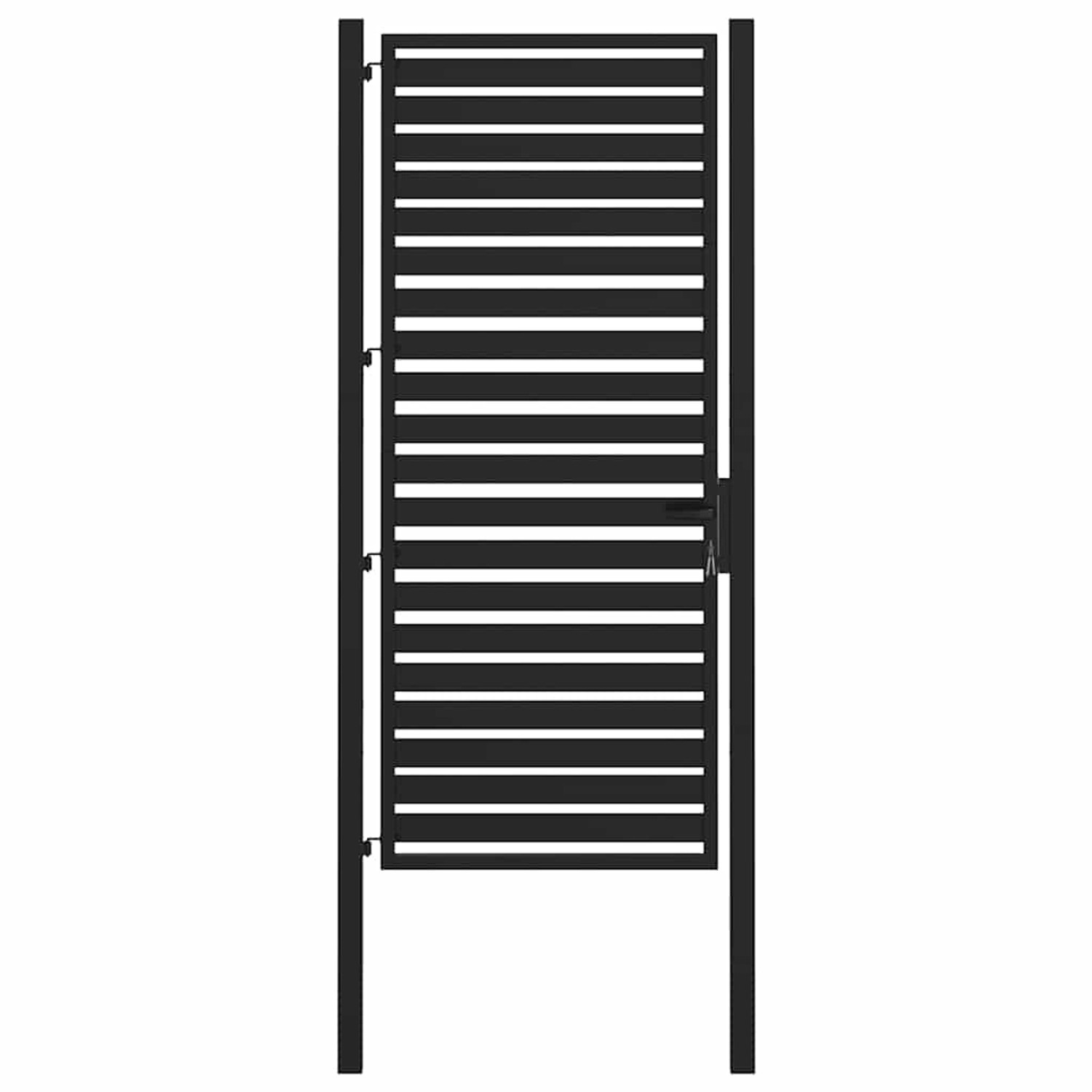vidaXL Gartentor Abschließbar Schwarz 100x200 cm Aluminium 42004150 günstig online kaufen