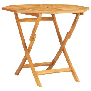 Klappbarer Gartentisch aus Teakholz, 85x85 cm, ideal für Garten, Terrasse oder Balkon.