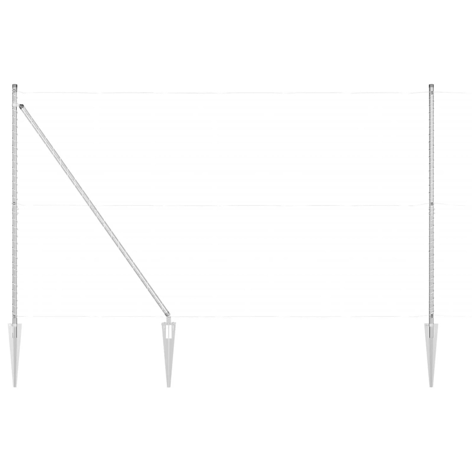 vidaXL Zaunpfosten 52 Stk Grau 3,2 x 3,2 x 180 cm 3350216 günstig online kaufen