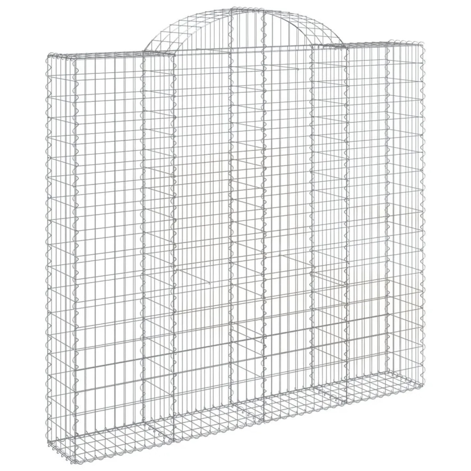 vidaXL Gabionen mit Hochbogen 4 Stk 200x50x180/200cm Verzinktes Eisen 3146406