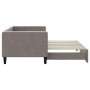 Ausgezogenes vidaXL Tagesbett in Taupe (80x200 cm) mit Lattenrost. Ideal als Bett oder Sofa.