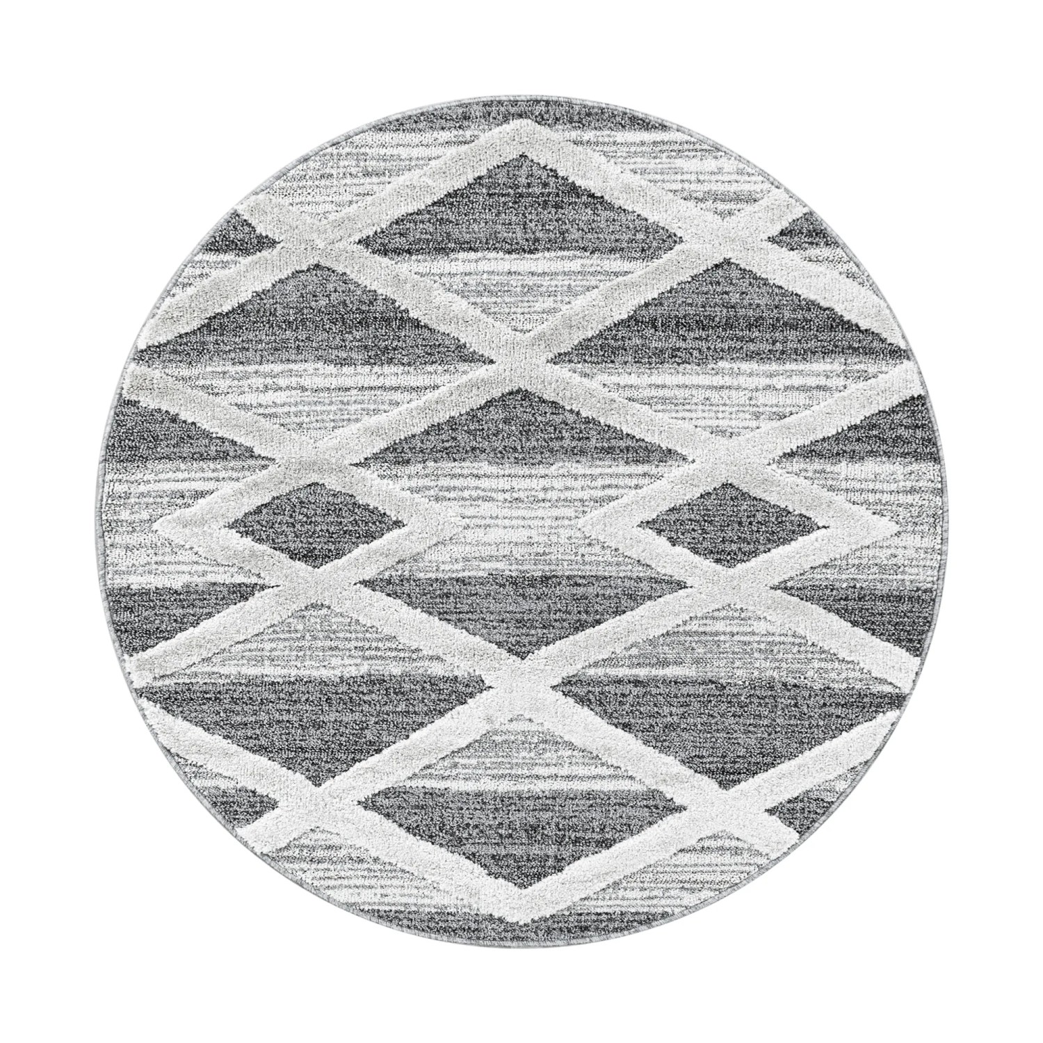 Ayyildiz Hochflorteppich Pisa 4709 Grau Ø 160 cm