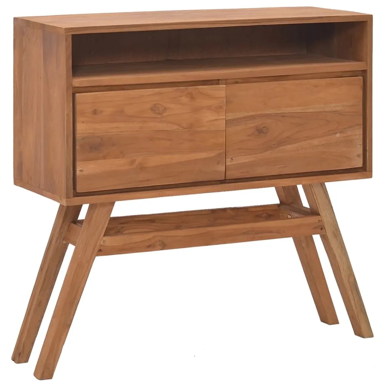 vidaXL Konsolentisch 80x30x80 cm Teak Massivholz 326135