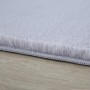 Detailansicht: Ayyildiz Kurzflorteppich Pouffy 5100 in Silber, weicher Flor.