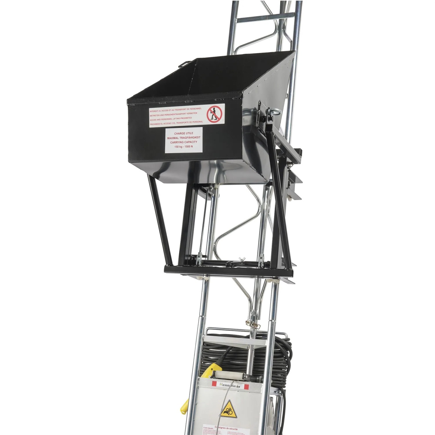 Haemmerlin Kippkübel Schwingend Kompatibel mit Castor Steel 50, Stahlgrau