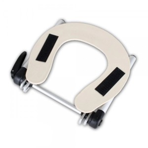 Tectake Kopfstütze Für Massageliegen  Aus Aluminium Stufenlos Verstellbar  26 x 25 x 4 50 cm Grau