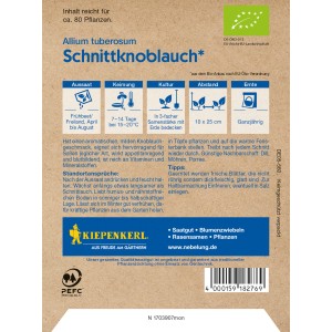 Bio Schnittknoblauch Samen von Kiepenkerl Profi-Line für aromatische Kräuter.
