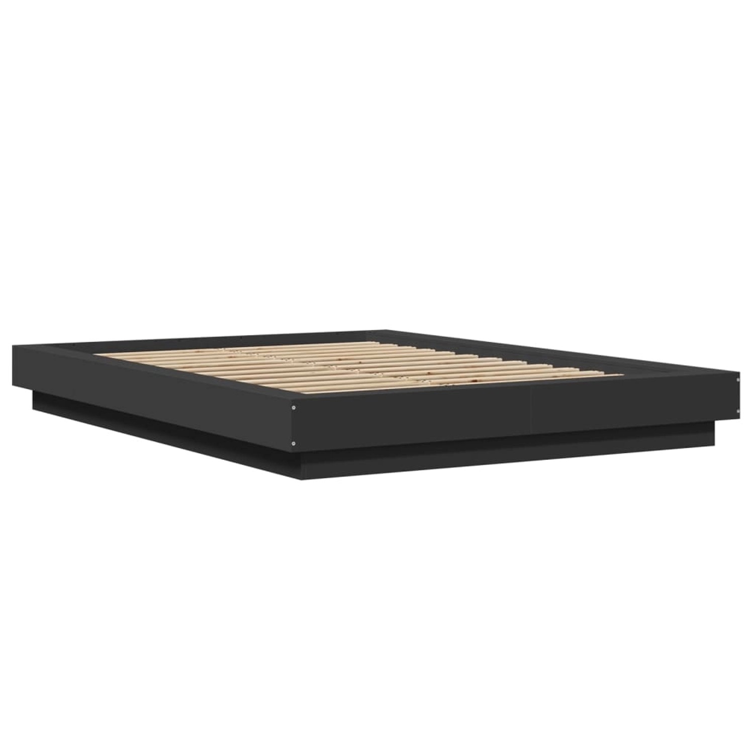 vidaXL Bettgestell mit LED Schwarz 120x200 cm Holzwerkstoff 3281106 günstig online kaufen