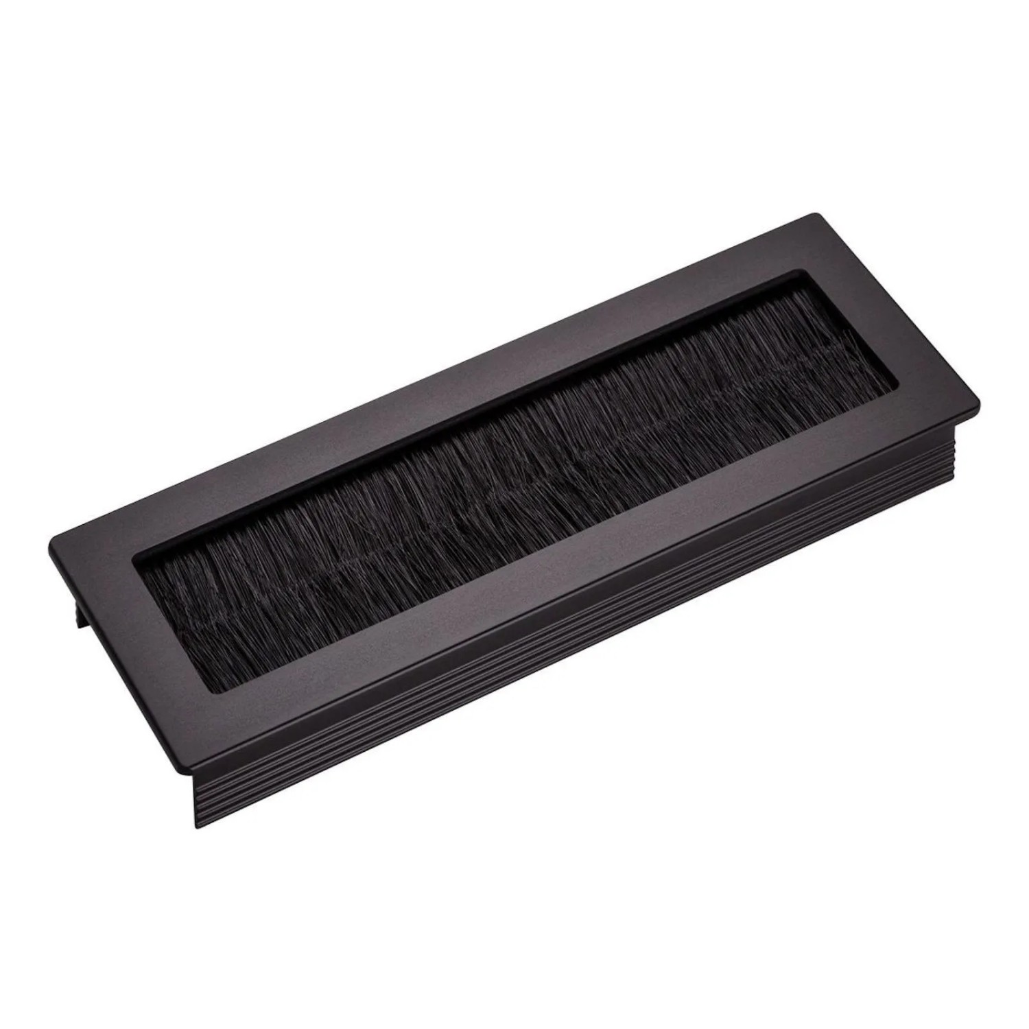 SOTECH Kabeldurchlass TONDO Länge 150 mm Schwarz Eloxiert mit Bürstendichtung